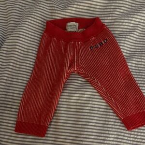 Bobo Choses Red Knit Baby Pants